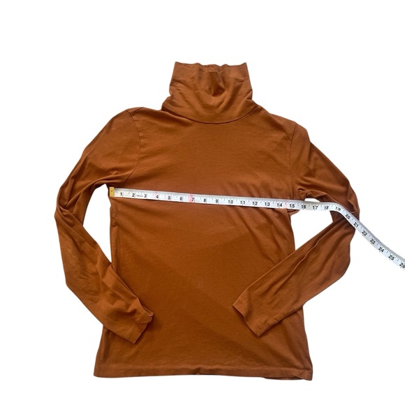 J. Crew Re-Imagined Cotton Mustard Mock Neck / Turtleneck Sweater Size Small - Picture 6 of 6